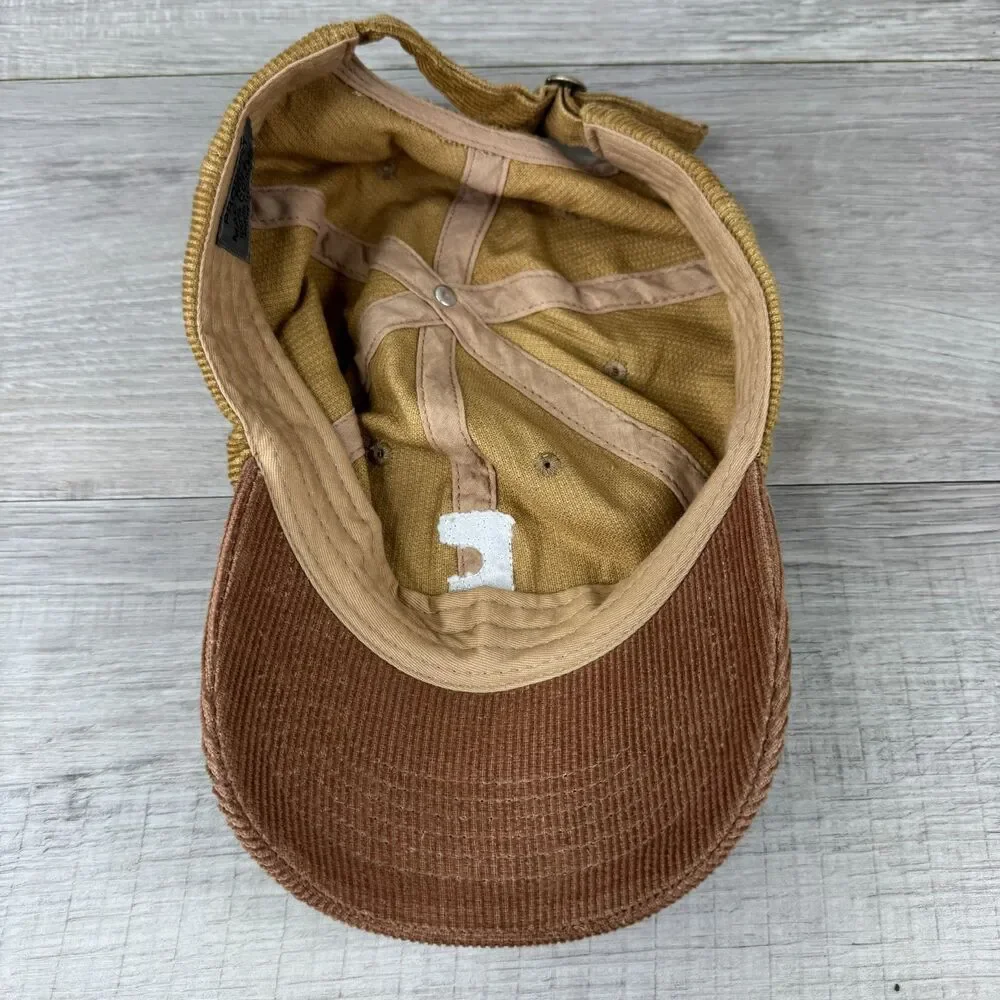 Mac Miller Faces Corduroy Cap Men Two-Tone Brown Cotton Adjustable Strapback Hat